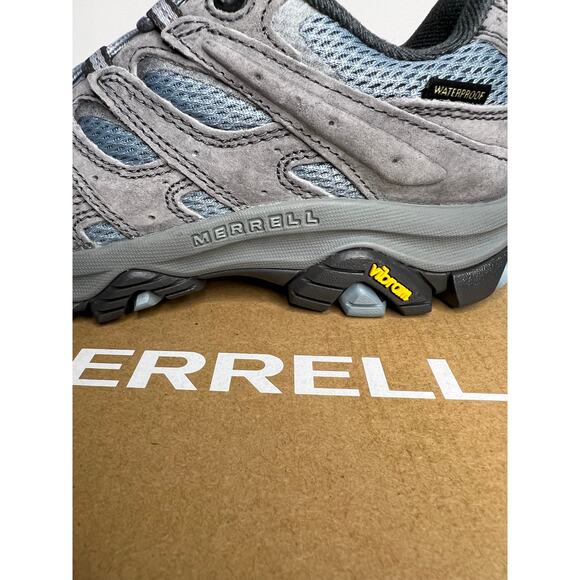 Merrell Women's Low-Cut Moab 3 WP Trail Hiking Shoes J036332 Granite Women's 7 - Picture 4 of 9